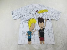 VINTAGE Beavis & Butt-Head Shirt Mens Extra Large White MTV Cartoon AOP 1993* picture
