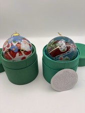 Pier 1 Set Of Christmas Ornaments North Pole Santa And Mrs. Clause 2010, 2012 picture