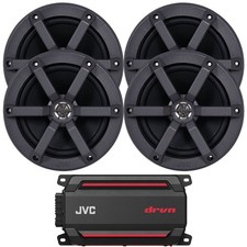 JVC KS-DR2004D 4-Channel Compact Marine Amplifier, 4x 6.5