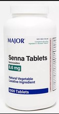Major Senna 8.6mg Laxative Tablets 1000ct -Expiration Date 01/2029 picture