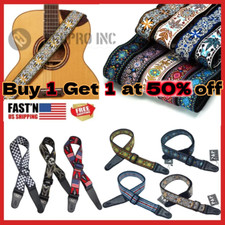 Embroidery Bohemian Cotton Electric Acoustic Guitar Belt Adjustable Soft Strap picture