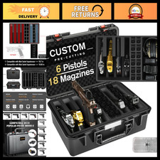 Multi-Handgun Pistol Case - Holds Multiple Pistols & Magazines, Durable & Secure picture