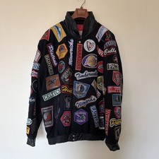 Vintage Jeff Hamilton Limited Edition Logo Patch Jacket 7XL W leather Accents picture
