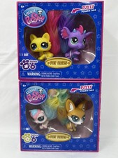 2x Littlest Pet Shop LPS Pet Pairs Fuzzy Posable Tails Series 6 New In Box picture
