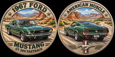 1967 Ford Mustang GT 390 American Muscle Commemorative Coin CB3447 picture