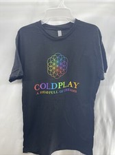 Coldplay 2016 Head Full of Dreams Tour Dates Concert t shirt Men's Small New picture