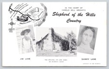 Jim Lane Cabin, Sammy Lane, Shepherd of the Hills Country Missouri Postcard picture