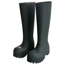 Balenciaga Bulldozer Rain Boots Dark Khaki Green US 8 EU 38 Women New In Box picture