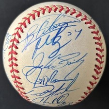 1997 AL Champion Cleveland Indians Team Signed x21 Baseball JSA LOA MLB picture