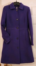 J.CREW Women's Wool Coat PURPLE Size 0 EUC Excellent Condition Vintage Winter picture