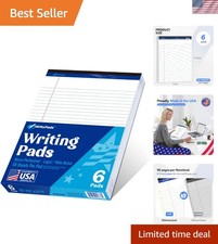 Versatile Wide Ruled Writing Pads 6 Pack 8.5