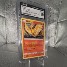 Pokemon CGC 10 Moltres 19/181 Sun & Moon Team Up Stamped Holo Promo 2019 picture