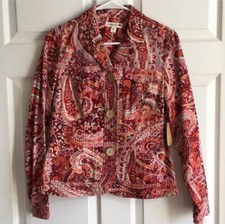 NWT COLDWATER CREEK paisley print jacket / SZ 6 picture