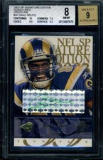 Issac Bruce BAS BECKETT Signed 2003 SP Signature Edition Green /50 Autograph picture