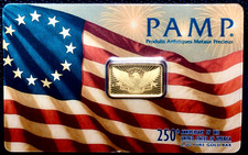 PAMP-America The Free~2.5g Gold Bar~New picture