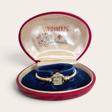 Benrus Embraceable Vintage Bangle Watch 10K RGP Gold Filled w Box 739301 picture