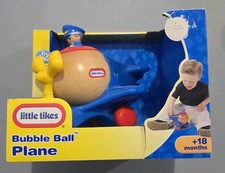 Vintage 2003 Little Tikes Bubble Ball Plane Wood Toys New In Box 04713 Pilot picture