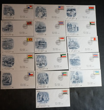 United Nations 1981 Flag series lot of 16 First Day Covers picture