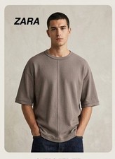 Zara Monochrome Waffle Knit Oversized XL Minimalistic Style picture