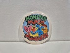 Vintage 1980s Smiths Monster Munch Munchers Promo Pin Badge, Retro Advertising picture