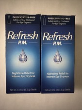 (2) Refresh PM P.M. Lubricant Eye Ointment 0.12 oz (3.5 G)  - Exp 2029+ picture