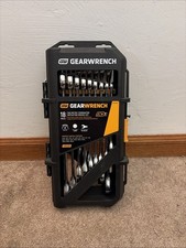 GEARWRENCH GWD18RWS SAE/Metric 90-Tooth Combination Ratcheting Wrench Set 18PC picture