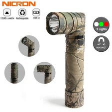 Nicron 1200 Lumen 3 Lights Twist 90° Quick Rechargeable Tactical Flashlight  picture
