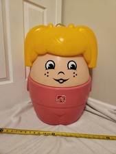 Vintage STEP 2 Little People Toddler Toddle Tots Pink Girl Toy Box Hamper Toy  picture