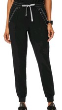 Figs Technical Collection Tatu High Waist Slim Cargo Joggers Black M Petite NWT picture