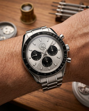 Automatic Watch Aureus Nova Dial 41mm Stainless Steel Tachymeter Vintage Classic picture