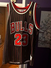 AUTHENTIC MICHAEL JORDAN CHICAGO BULLS CHAMPION 50TH NBA JERSEY NWT BLAC G2U picture