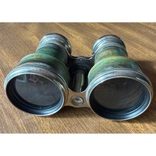 Antique French Field Marine Paris Binoculars Compass Working Focus c1900 picture