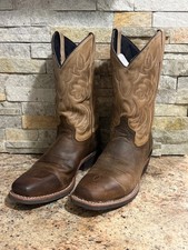 Laredo Breakout 68351 Men’s Cowboy Boots Size 10 D Brown Tan Leather Square Toe picture