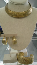 Veronese Italian 18k Gold-Clad Sterling Silver Vintage Jewelry Set picture
