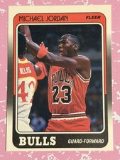 1988 Fleer Basketball MICHAEL JORDAN #17 Rare (J)-Error Card In Chjcago On Bck💎 picture