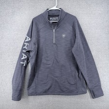Ariat Tek Cold Series 1/4 Zip Pullover Men Size XL Gray Winter Outdoor picture
