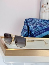 Chrome Hearts Gold Frame Brown Gradient Lens Square Sunglasses Luxury Unisex picture