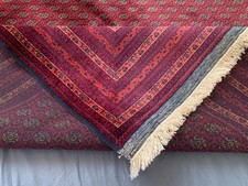 Vintage Red Bilgic Wool Rug 7x10 ft, Afghan Hand Knotted Floral Holiday Decor picture