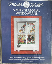 Mill Hill Simply Seasonal Windowpane May/Jume Cross Stitch Kit MH26-6003 NIP picture