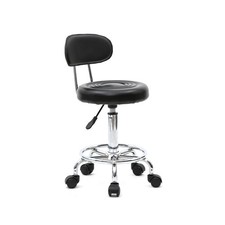 Adjustable Hydraulic Rolling Swivel Salon Stool Chair with Wheels and Backrest picture