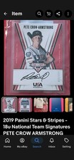 Pete Crow Armstrong - Beautiful Card In Near Mint To Mint . 2019 Panini Stars . picture