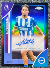 Georginio Rutter 2025-26 Topps Premier #CA-RT Black Refractor Auto 08/10 (AU) picture