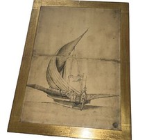 Fratelli Alinari Firenze Raffaello Sanzio Flying Ship Framed Art Print 11x15 picture