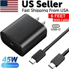 45W Type USB-C Super Fast Wall Charger+6ft Cable for Samsung Galaxy S23 S22 S21 picture