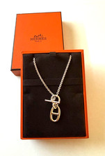HERMES CHAINE D'ANCRE PENDANT NECKLACE 925 STERLING SILVER picture