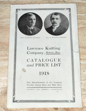 1918 Lawrence Knitting Co Methuen MA Hosiery Catalog Price List Vintage Rare picture