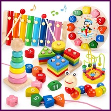 5-6pcs/set Montessori Wooden Toys for Babies Boy Girl Gift Baby Development picture