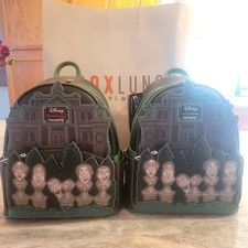 LOUNGEFLY THE HAUNTED MANSION SINGING BUSTS GITD LENTICULAR GLOW MINI BACKPACK picture