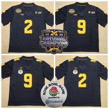 Youth/Adult Michigan Wolverines Jersey #2 Blake Corum #9 JJ McCarthy Sewn Custom picture