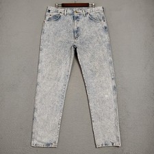 Vintage Wrangler Rugged Wear Jeans Mens Size 38x34 Blue Acid Wash Made In USA picture